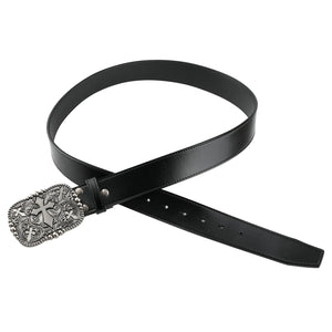 Bältespänne med kors och ornament i westernstil
