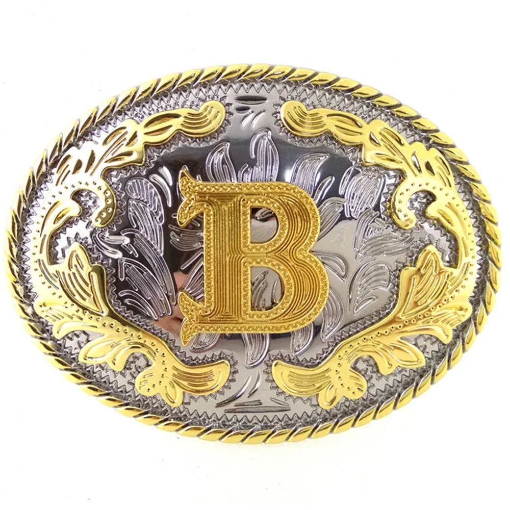 Bältesspänne western med bokstav B