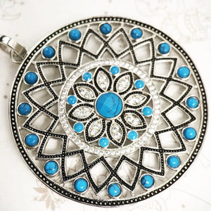 Bohemiskt silverhänge med turkos Silver med turkos
