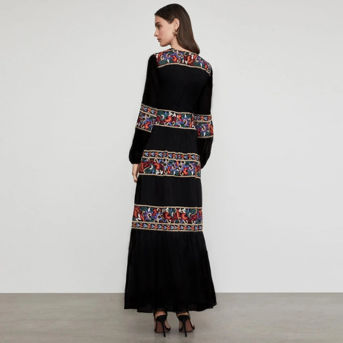 Boho klänning svart