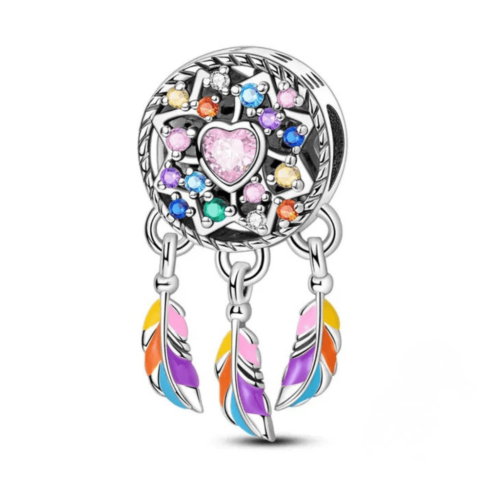 Boho silverberlock drömfångare Flerfärgad