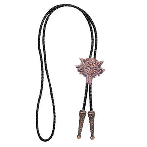 Bolo tie med 3D-varghuvud i metall
