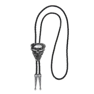 Bolo tie med dödskalle i vintage-stil Silver