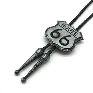 Bolo tie med Route 66-emblem