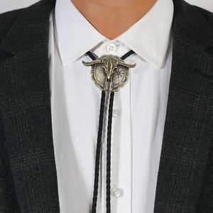 Bolo tie med tjurskalle i vintagestil
