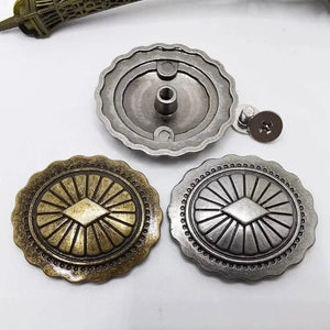 Concho i Antikmetall med Diamantmönster