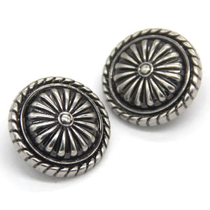 Concho i Retroblommig Design Silver / 15mm 6st