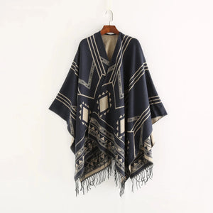 Cowboy poncho Blå / One Size