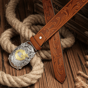 Cowboybälte med gyllene bokstav