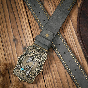 Cowboybälte med kors och hästdesign