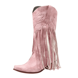 Cowboyboots med fransar och retrolook Rosa / 35