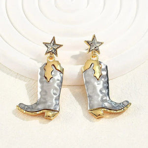 Cowboyboots örhängen Guld och silver