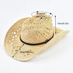Cowboyhatt i Flätat Halm
