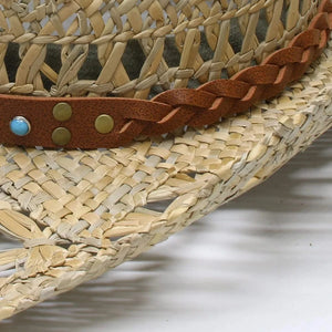 Cowboyhatt i strå Halmbeige