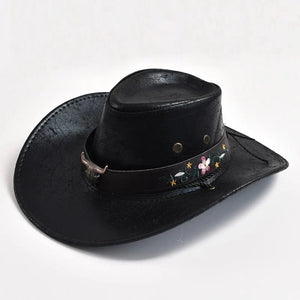 Cowboyhatt med Tjurhuvud Svart / 56-58cm
