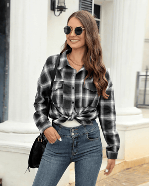 Cowgirl rutig flanellskjorta