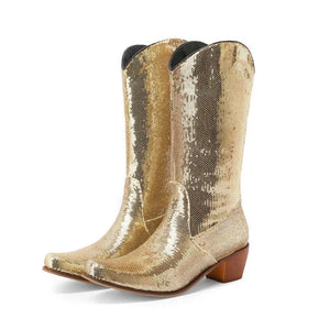 Cowboyboots med Paljetter för Dam