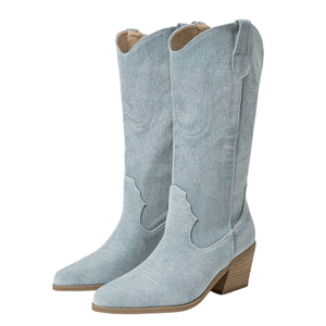 Denim cowboyboots dam