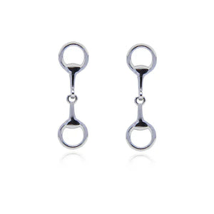 Eleganta silverörhängen hästbett