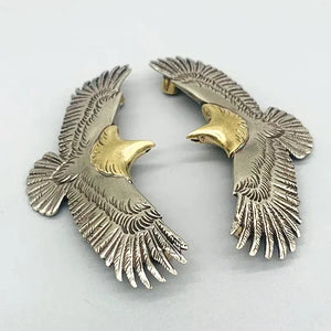 Flygande örn concho Silver och guld / 32x75mm