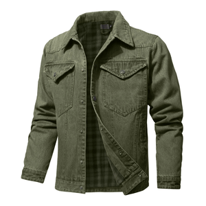 Fodrad denim jacka herr