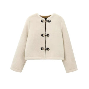 Fuskpäls jacka dam beige Beige / XS