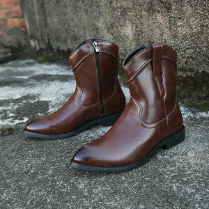 Låga cowboy boots herr