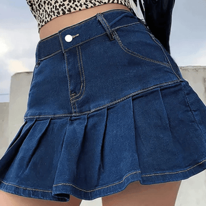 Jeans kjol dam Blå / S