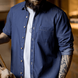 Denimskjorta Western klassisk