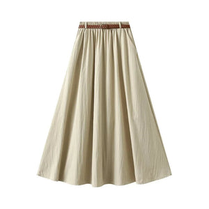 Kjol med skärp Ljusbeige / One Size