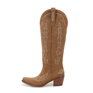 Klassiska Cowboyboots i Svart Mocka