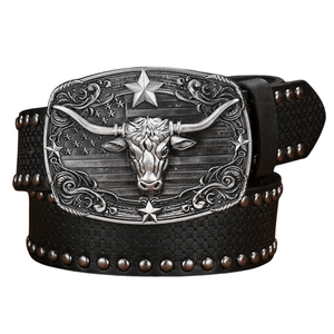 Longhorn westernbälte Svart / 120cm