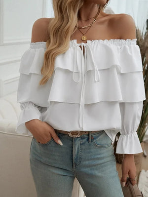 Off shoulder blus
