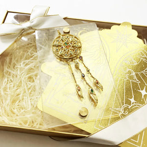 Pendant Large Lucky Dreamcatcher,Summer Brand New Fine Jewelry Europe Golden S925 Sterling Silver Gift For Women