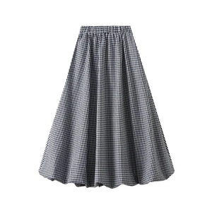 Rutig kjol Blå / One Size