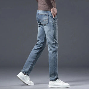 Slim fit stretchjeans för herr