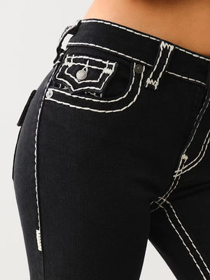 Svarta raka jeans dam