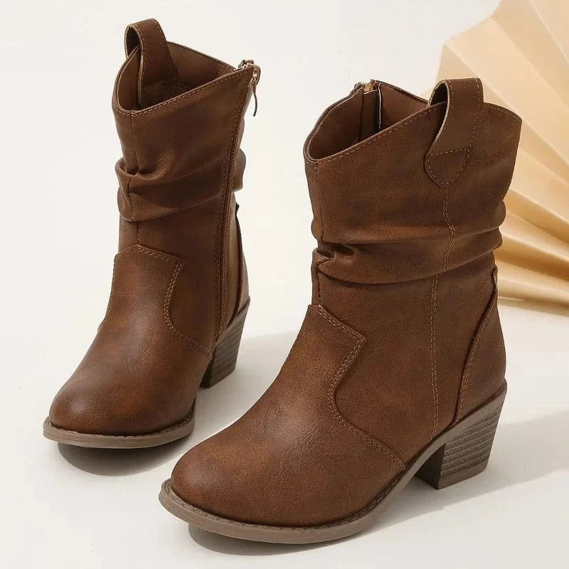 Cowboyboots barn med elegant rynkad design