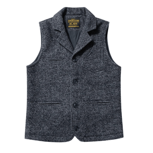 Tweed väst herr Grå / S