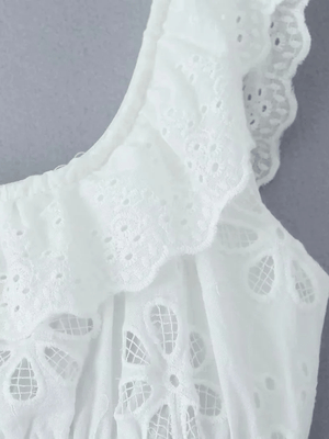 Vit klänning broderi anglaise