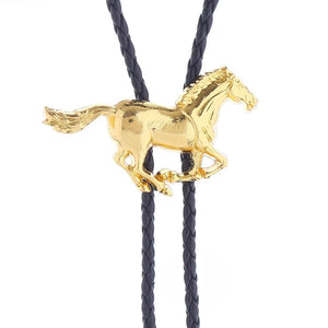 Western Bolo Tie med galopperande häst