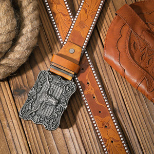 Westernbälte med Longhornsspänne