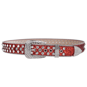 Westernbälte Silverfärgat med Strass och Nitar