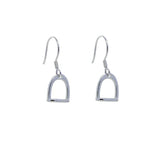 2025 New 925 Sterling Silver Bling Equestrian Horse Jewelry Snaffle Bit Stirrup Horseshoe Slippy Hook Dangle Drop Earring silver