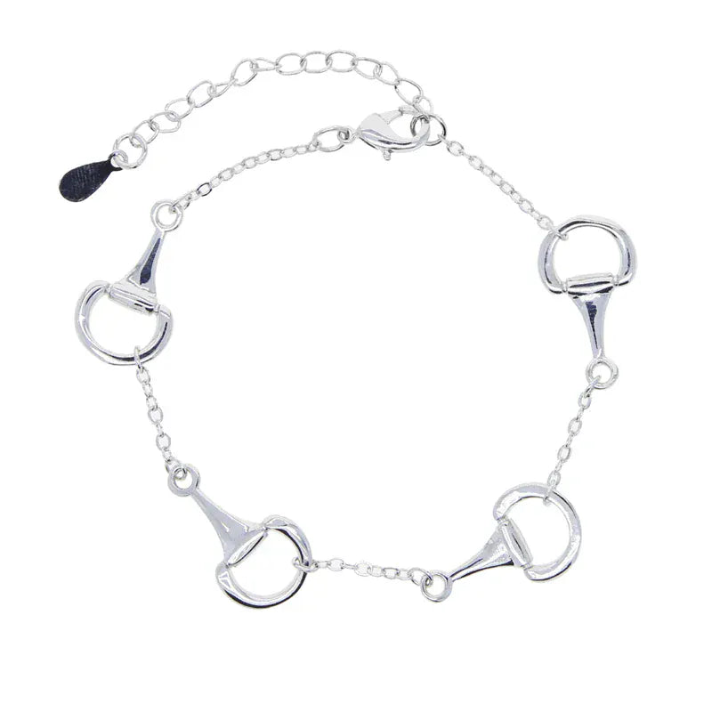 2025 New Arrived Gold Color Snaffle Bit Link Chain Bracelet Bangle Women Lover Charm Equestrian Horse Necklace Jewelry bracelet 15with4cm 1