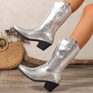 Högklackade cowboy boots