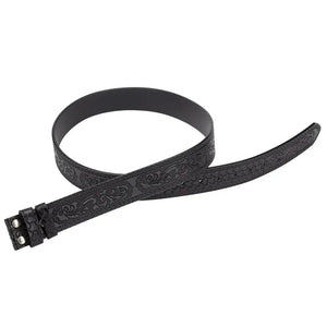 Äkta cowboyläderbälte hästmotiv