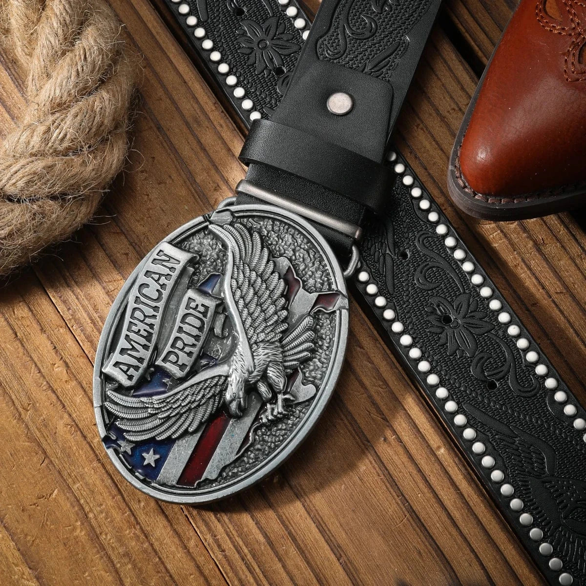 Antik American Pride cowboybälte