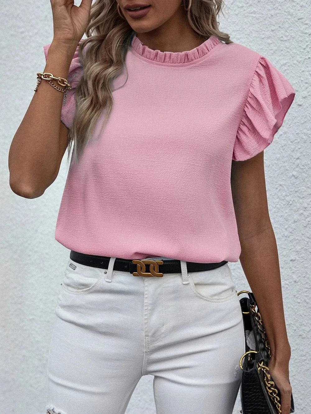 Ärmlös blus dam