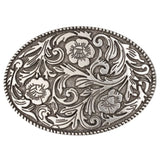 Bältesspänne Blommig Gravyr Silver
